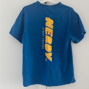 Nerdy Unisex Blue Tee Size S